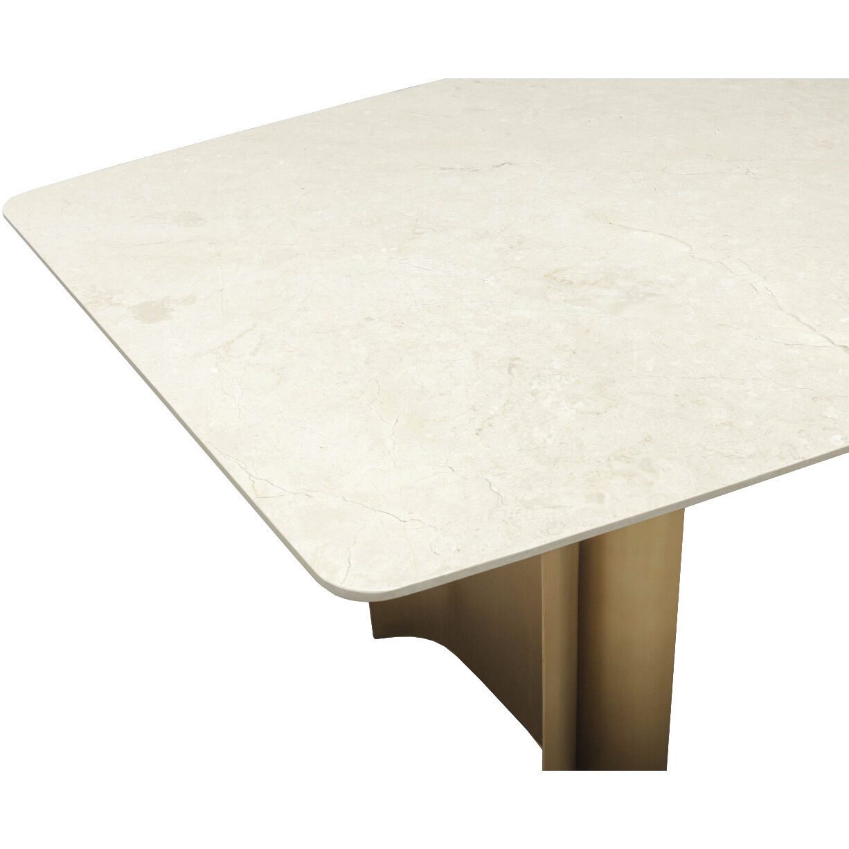 Astara 94.5 X 47.25 inch Cream / Antique Brass Dining Table
